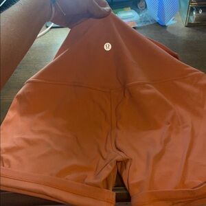 Lululemon Athletica Orange Bike Shorts